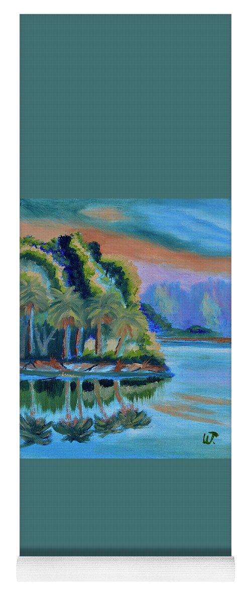 Sky Yoga Mat featuring the painting Serenity Cove by Warren Thompson