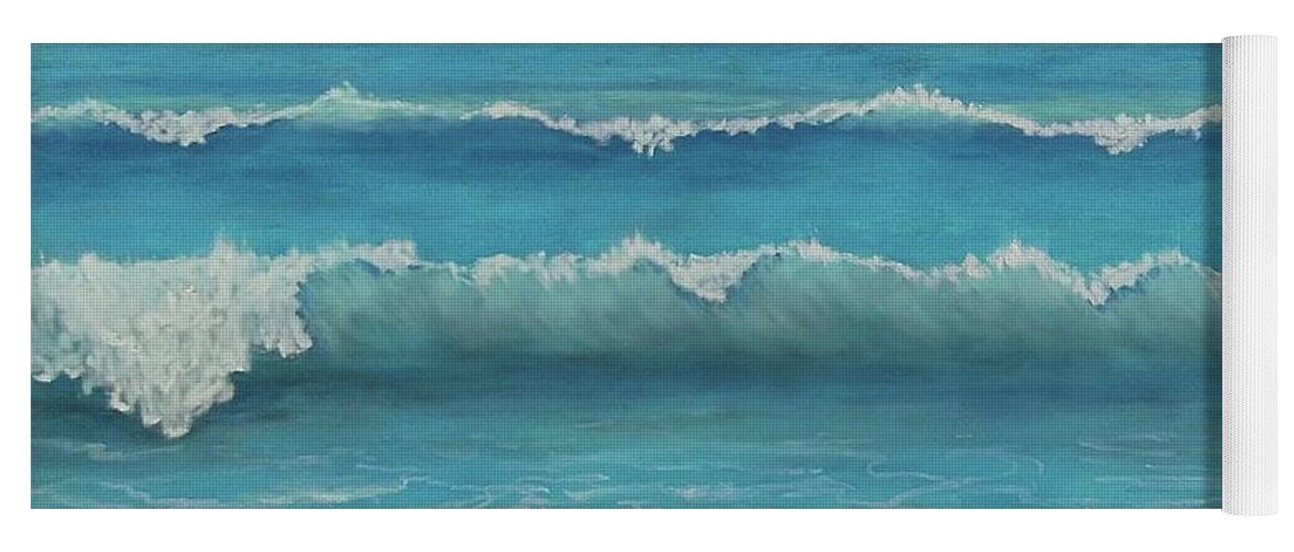 Beach Yoga Mat featuring the pastel Serenity SOLD prints available by Lisa Bliss Rush