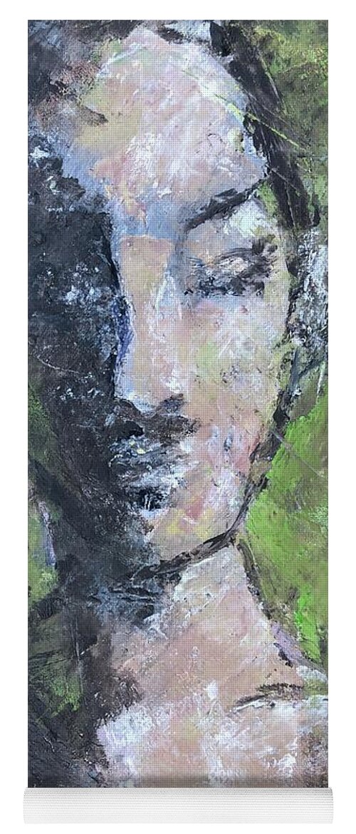 Portraits Yoga Mat featuring the painting Serenity by Sharon Sieben