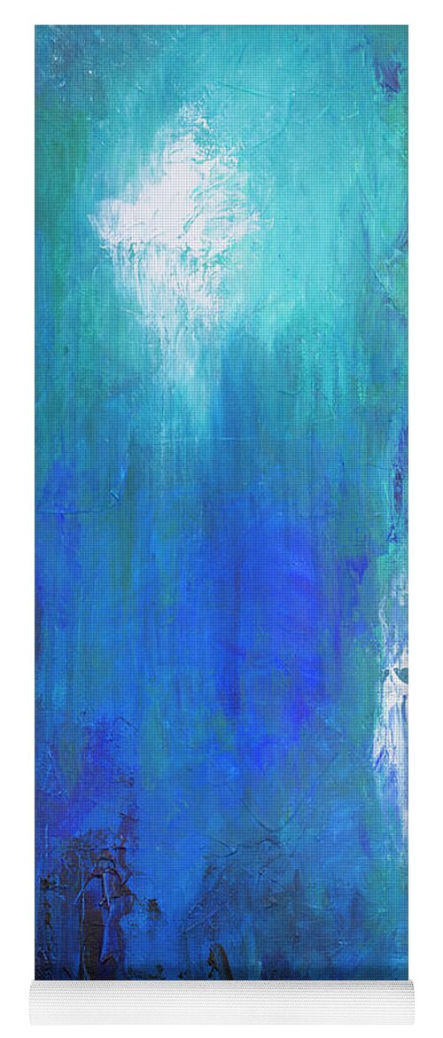Abstract Painting Yoga Mat featuring the painting Shooting Star by Stella Levi