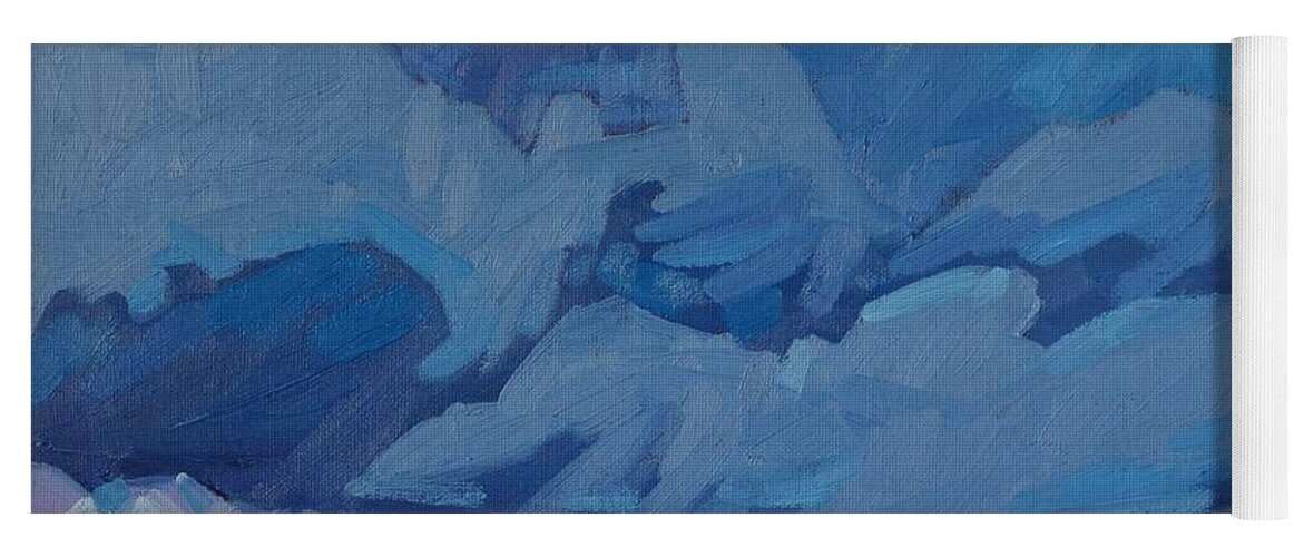2577 Yoga Mat featuring the painting Singleton November Rain Squall by Phil Chadwick