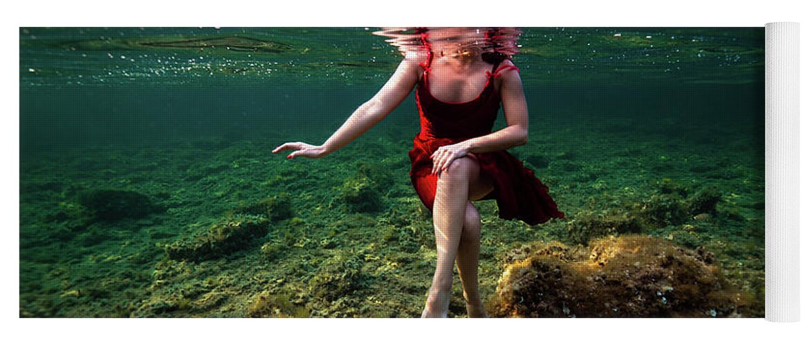 Underwater Yoga Mat featuring the photograph Sitting by Gemma Silvestre