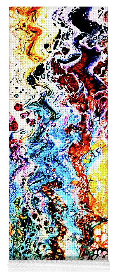 Colors Yoga Mat featuring the painting Sizzle by Anna Adams