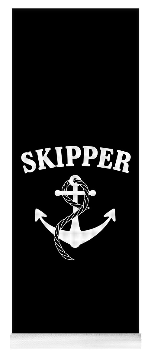 Funny Yoga Mat featuring the digital art Skipper Of The Boat by Flippin Sweet Gear