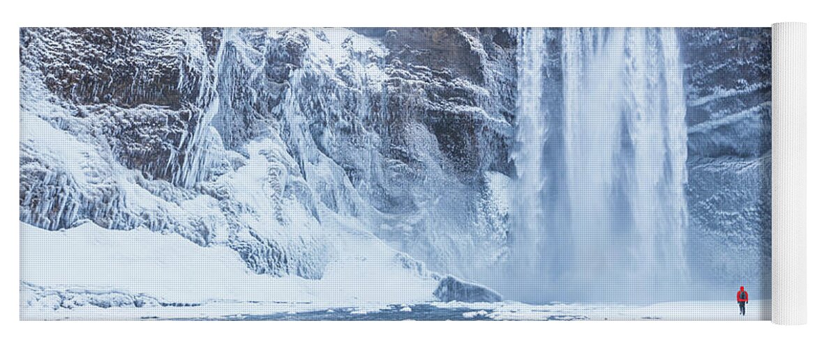 Skogafoss Yoga Mat featuring the photograph Skogafoss waterfall, Iceland by Neale And Judith Clark