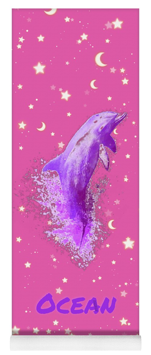 Sky Yoga Mat featuring the digital art SkY Dolphin Sunrise by Auranatura Art
