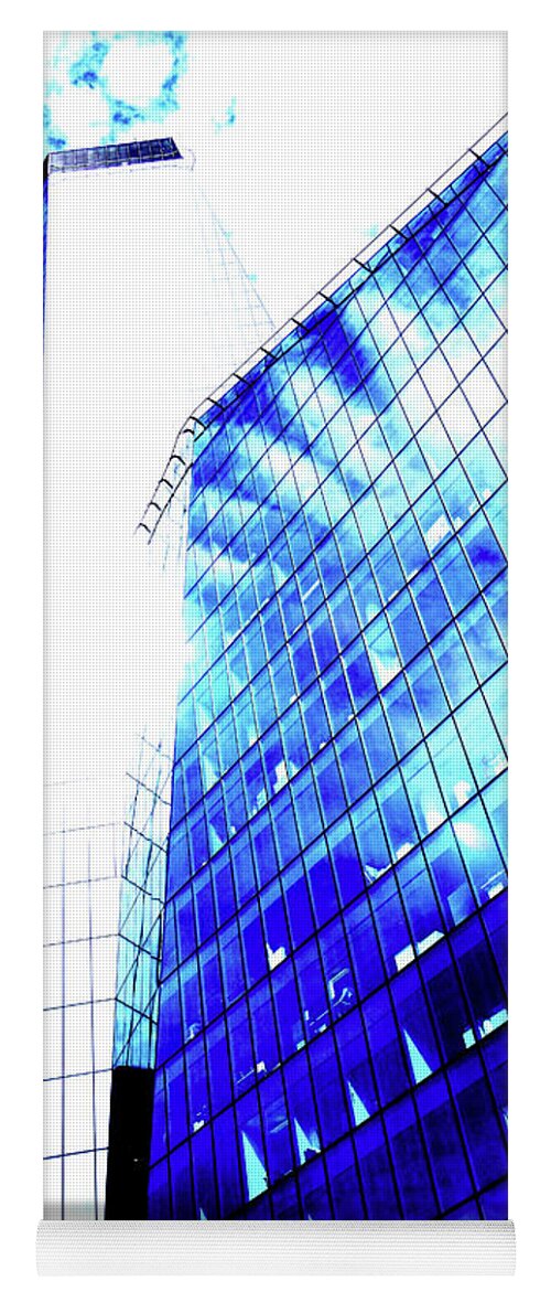 Skyscraper Yoga Mat featuring the photograph Skyscraper In Warsaw, Poland 15 by John Siest