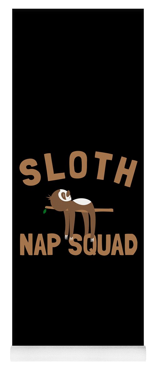 Funny Yoga Mat featuring the digital art Sloth Nap Squad by Flippin Sweet Gear
