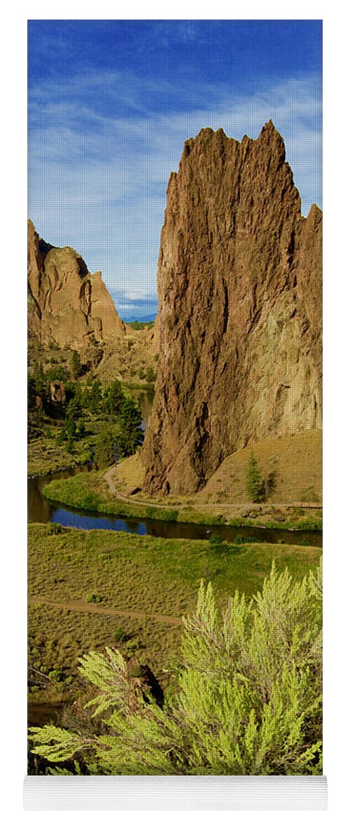 Smith Yoga Mat featuring the photograph Smith Rock State Park Landscape by Todd Kreuter