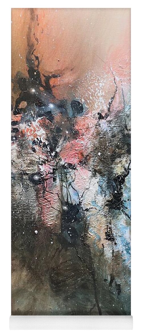 Abstract Yoga Mat featuring the painting Smoke and Mirrors by Tom Shropshire