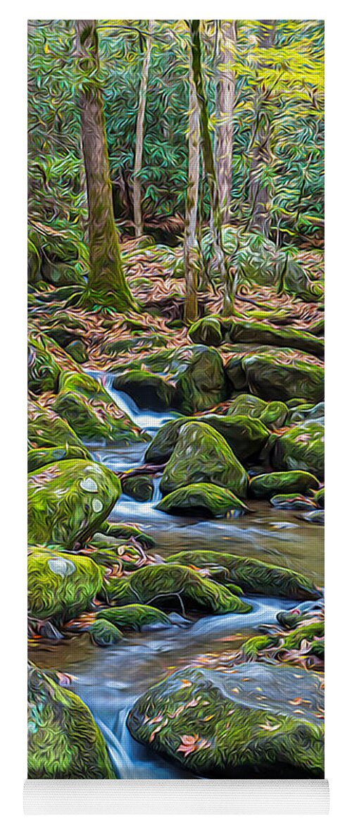 Great Smoky Mountains National Park Yoga Mat featuring the photograph Smoky Cascade 03 OP by Jim Dollar