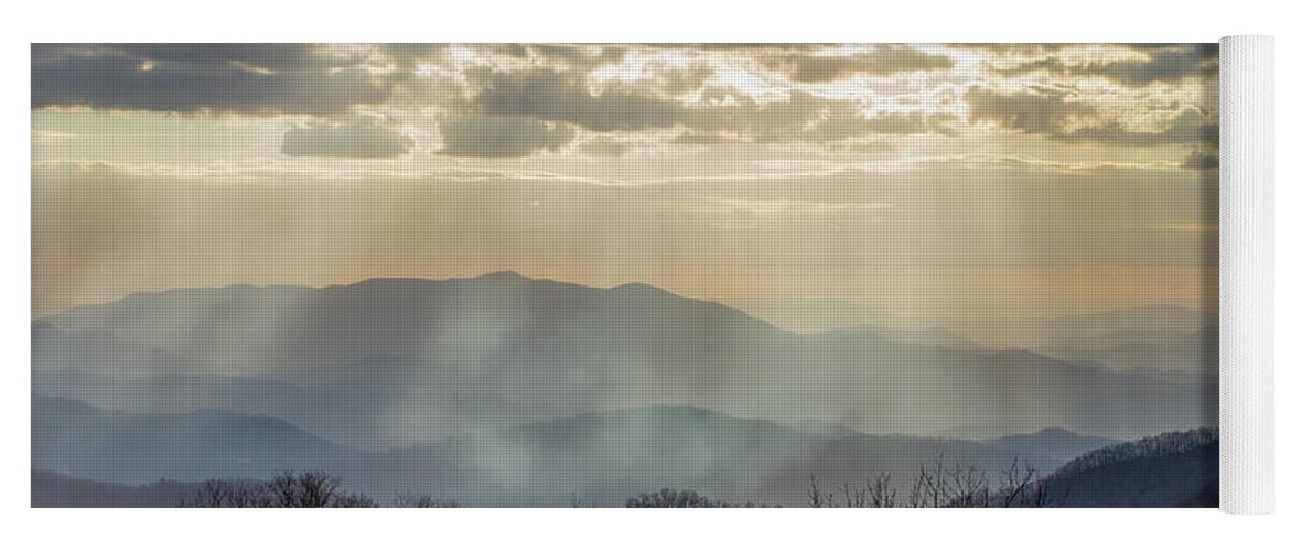 Great Smoky Mountains National Park Yoga Mat featuring the photograph Smoky Rays by Stacy Abbott