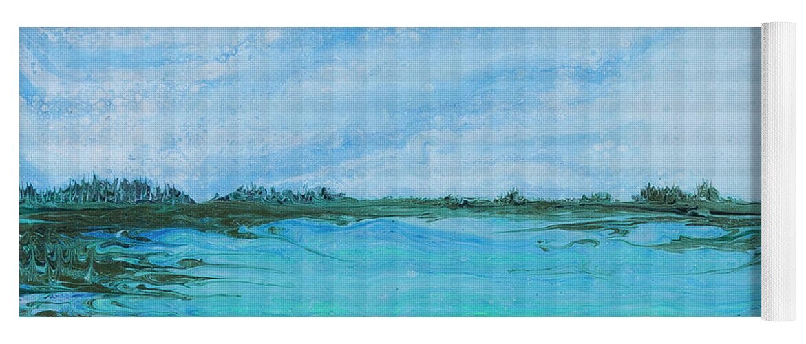 Seascape Yoga Mat featuring the painting Snipe Keys by Steve Shaw