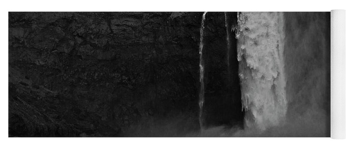 Majestic Yoga Mat featuring the photograph Snoqualmie Falls Black and White 3 by Pelo Blanco Photo