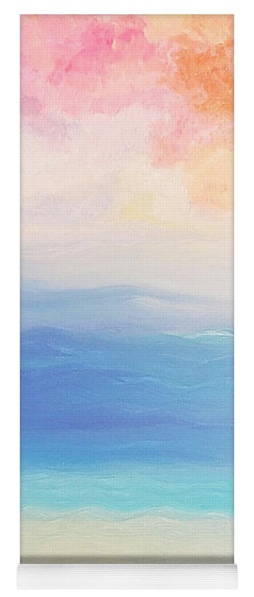 Abstract Yoga Mat featuring the painting Snorkelism by Christine Bolden