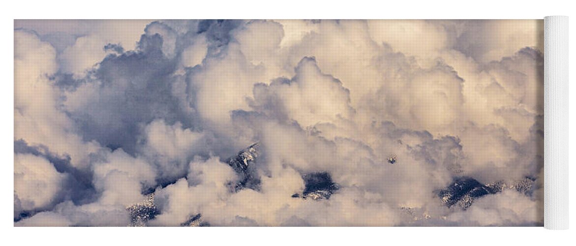 Taos Yoga Mat featuring the photograph Snow Clouds over Taos Mountain by Elijah Rael