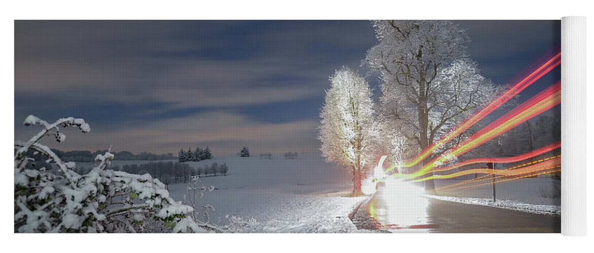 Winter Yoga Mat featuring the photograph Snowy winter wonderland by Andrew Lalchan