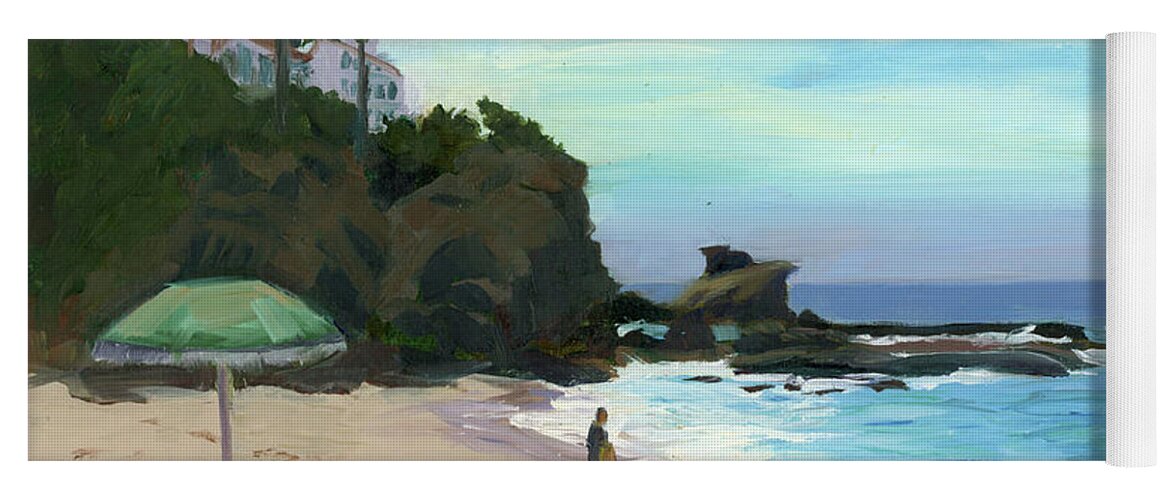 California Yoga Mat featuring the painting Laguna Beach #1 by Alice Leggett