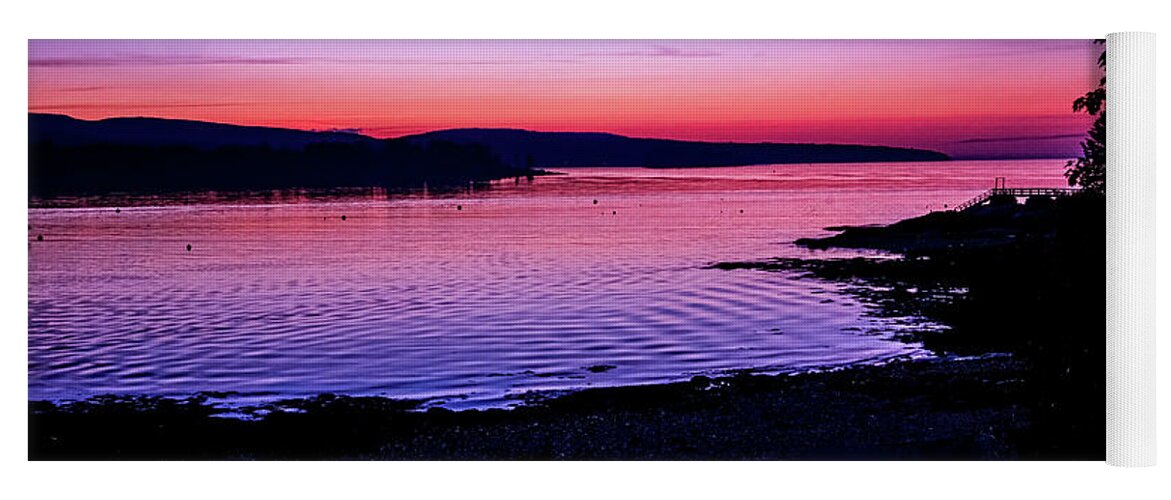 South Freeport Harbor Maine Yoga Mat featuring the photograph Southwest Harbor Sunrise by Tom Singleton
