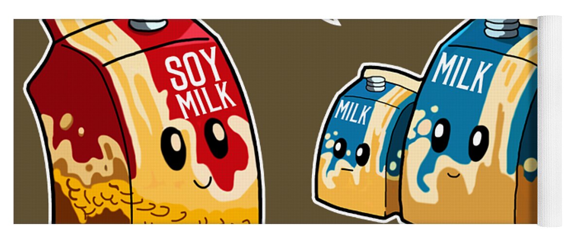 Soy Milk He Must Be Spanish Funny Yoga Mat by Felix - Pixels