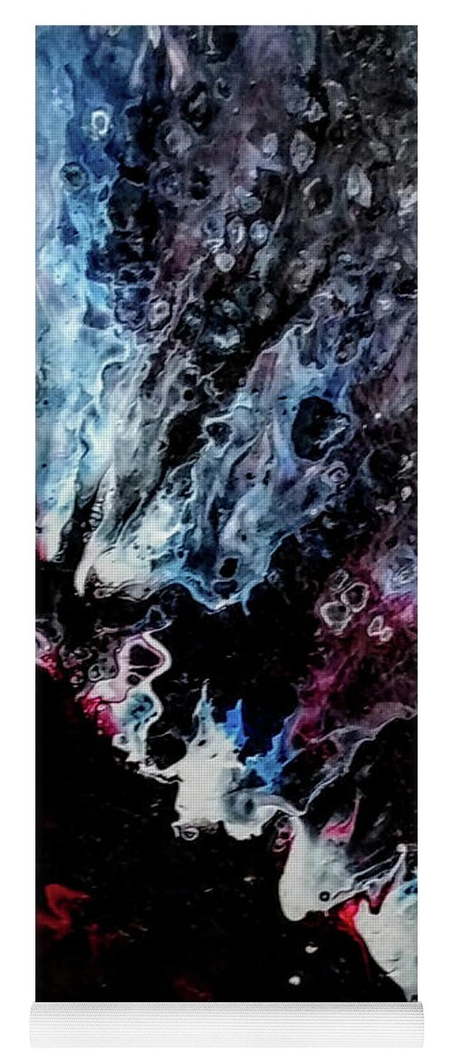 Storm Yoga Mat featuring the painting Space Storm by Anna Adams