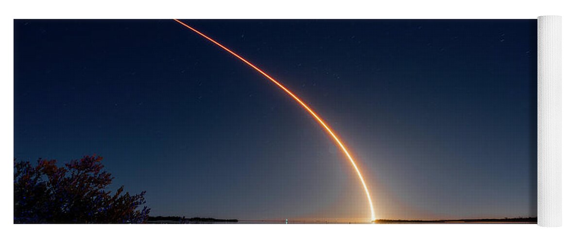 Spacex Yoga Mat featuring the photograph SpaceX Falcon 9 Night Launch by Norman Peay