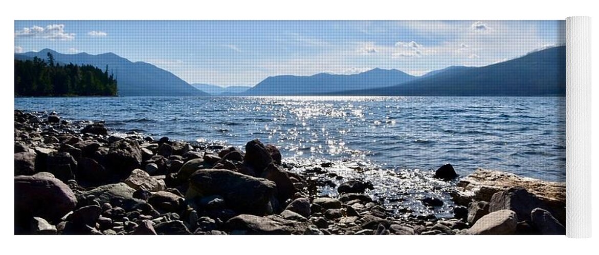 Glacier National Park Yoga Mat featuring the photograph Sparkling Waters, Glacier NP by Susan Allen