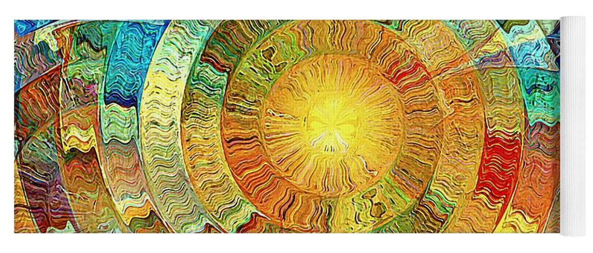 Sun Yoga Mat featuring the digital art Spectral Sun by David Manlove
