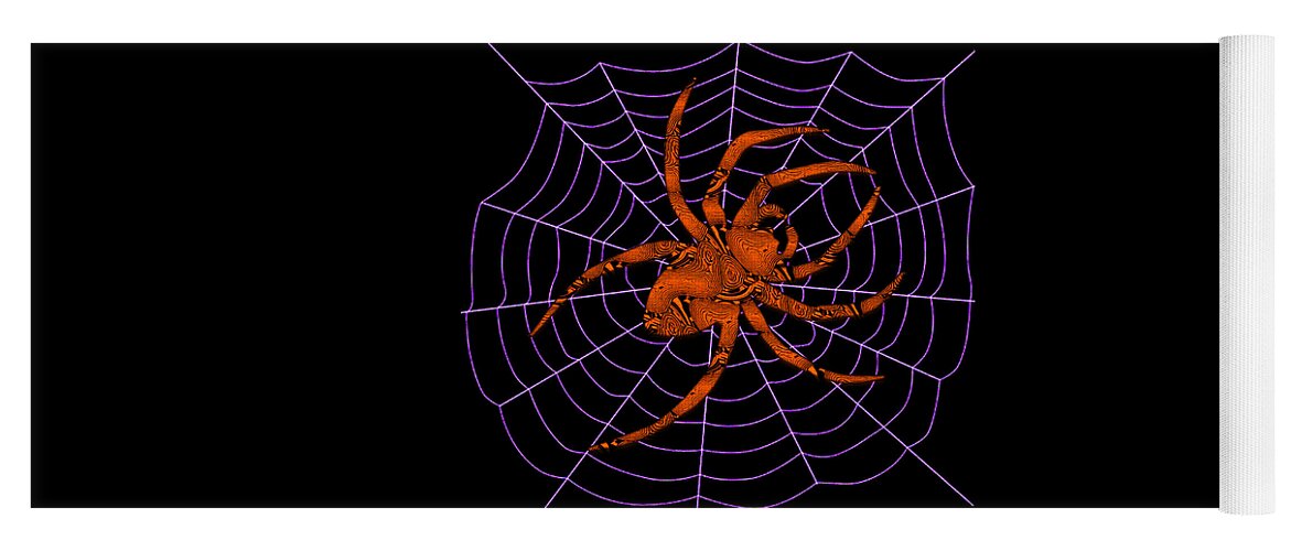 Spider Yoga Mat featuring the digital art Spider Art by Ronald Mills