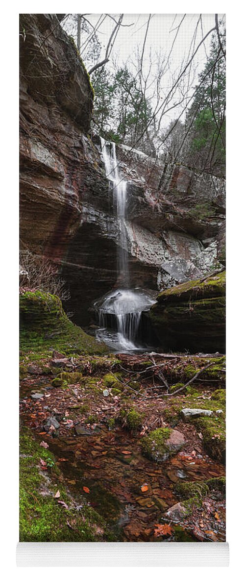 Waterfall Yoga Mat featuring the photograph Splatterstone Falls 1 by Grant Twiss