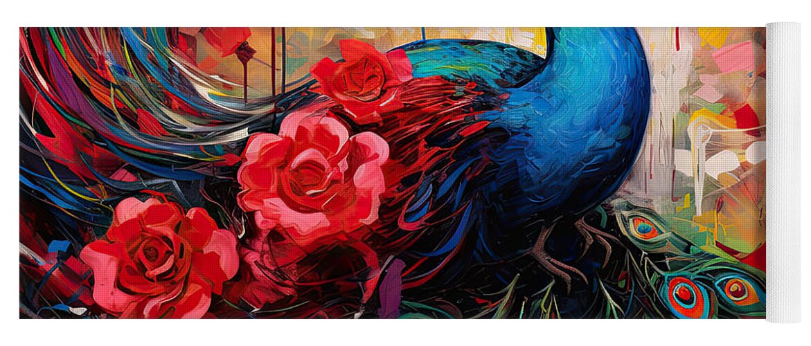 Splendor Of Love And Glory - Peacock Colorful Artwork Yoga Mat by Lourry  Legarde - Fine Art America