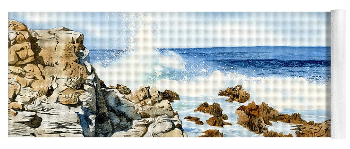 Water Yoga Mat featuring the painting Splish, Splash by Espero Art
