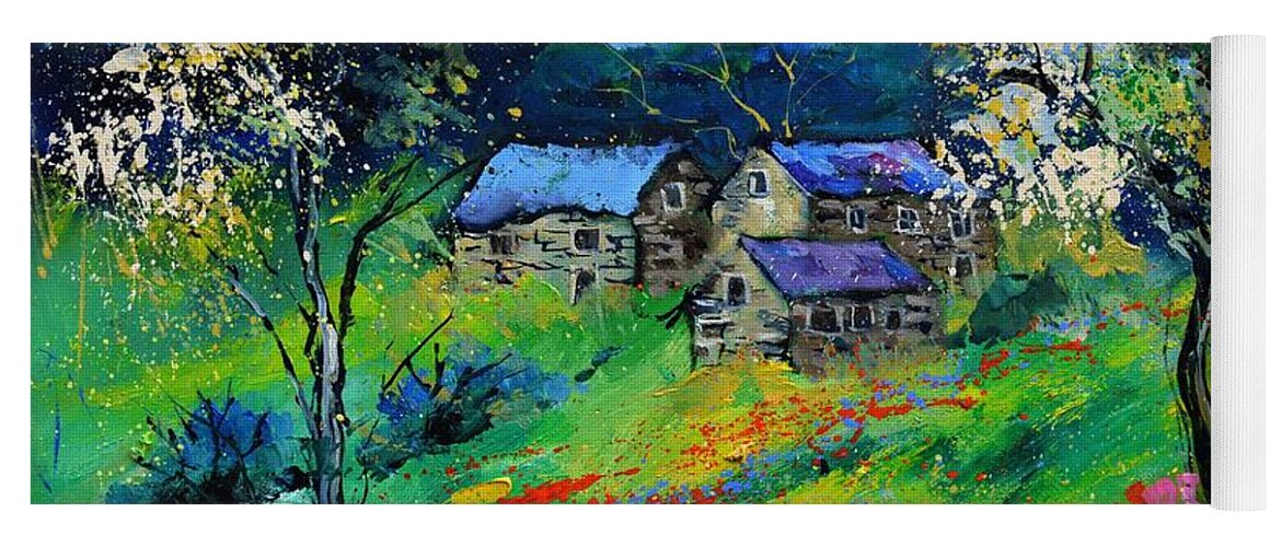 Landscape Yoga Mat featuring the painting Spring 772020 by Pol Ledent