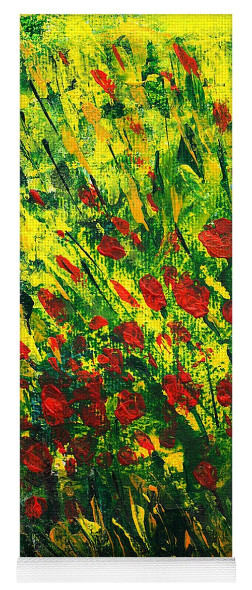 Spring Flowers Yoga Mat featuring the painting Spring in the air by Asha Sudhaker Shenoy