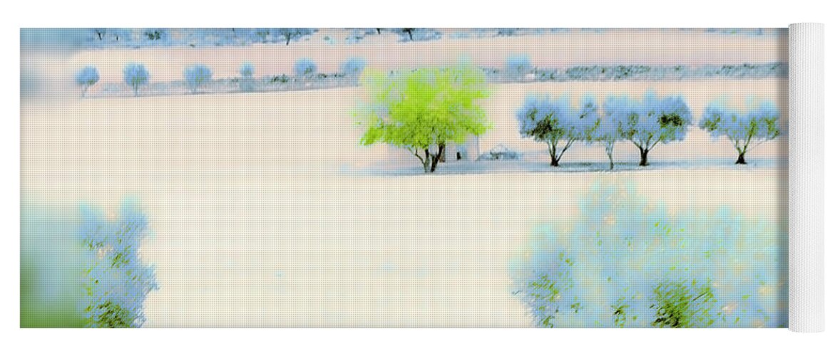 Spring Yoga Mat featuring the photograph Spring Snow by Edward Shmunes