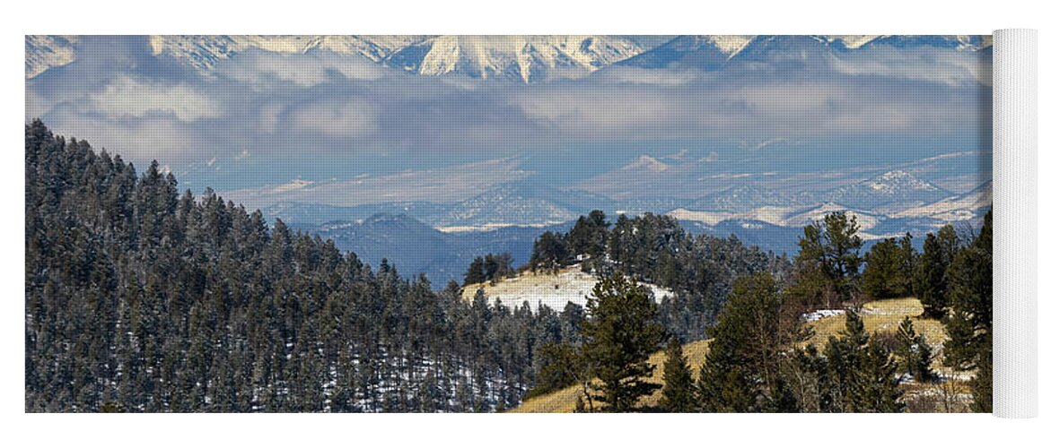Sangre De Cristo Yoga Mat featuring the photograph Spring Snowstorm on he Sangre by Steven Krull