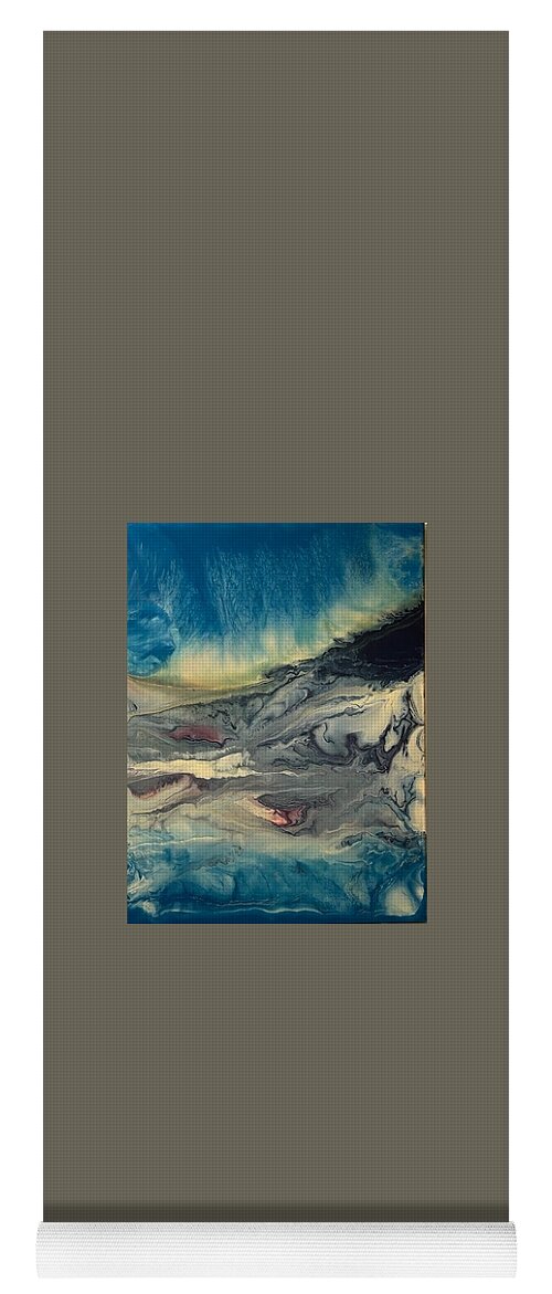Landscape Yoga Mat featuring the painting Spring Thaw by Ron Durnavich