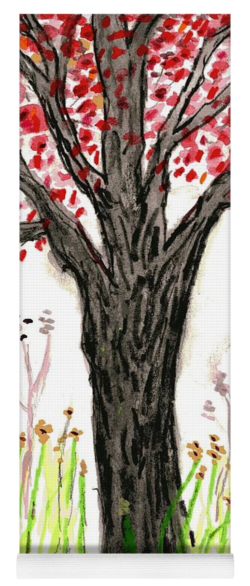 Spring Yoga Mat featuring the painting Spring Tree by Branwen Drew