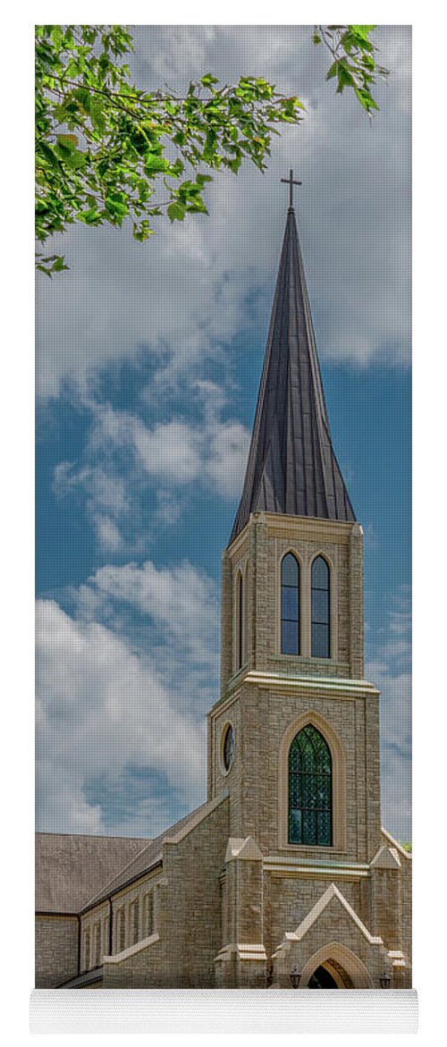 Tennessee Yoga Mat featuring the photograph Springtime Chapel, Lee University by Marcy Wielfaert