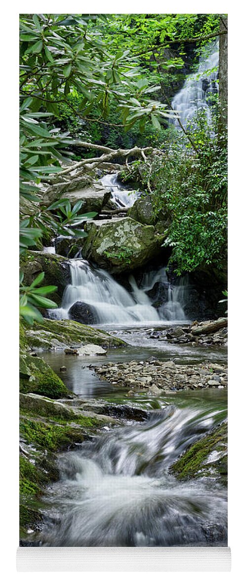 Tennessee Yoga Mat featuring the photograph Spruce Flats Falls 31 by Phil Perkins
