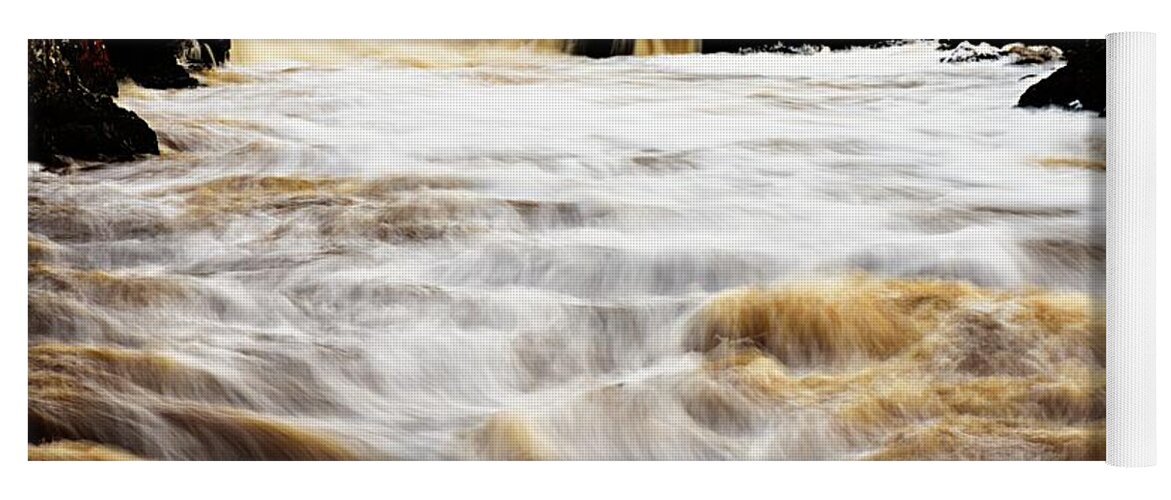 Photography Yoga Mat featuring the photograph St Louis River Waterfall by Larry Ricker