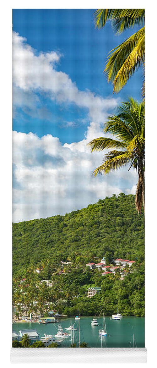 Saint Lucia Yoga Mat featuring the photograph St Lucia - Marigot Bay II by Brian Jannsen