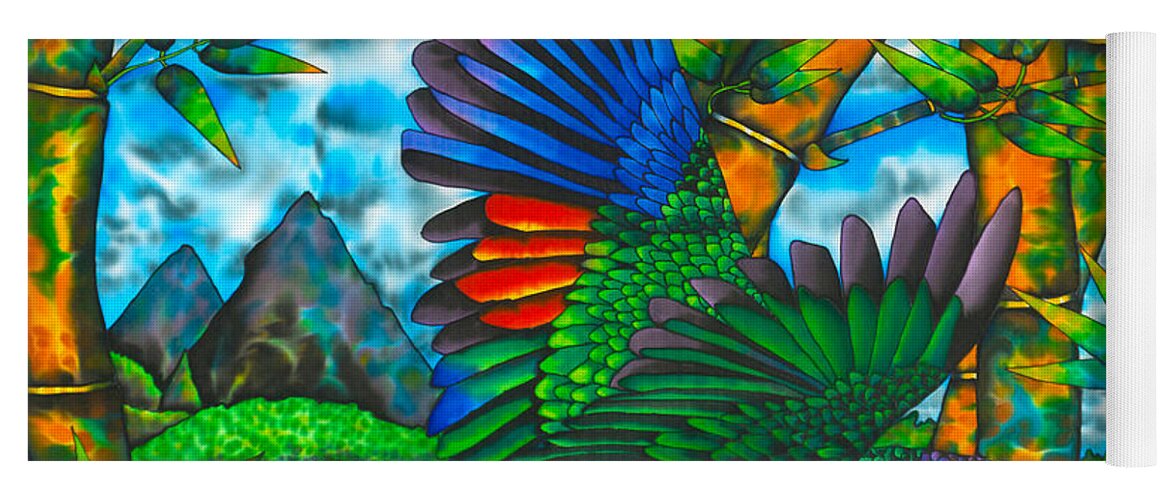 Jst. Lucia Parrot Yoga Mat featuring the painting St. Lucia Parrot by Daniel Jean-Baptiste