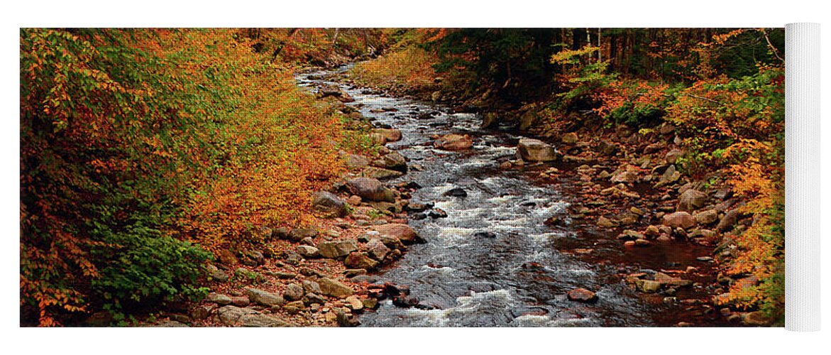 Stamford Stream Vt Right After Route 9 Yoga Mat featuring the photograph Stamford Stream VT Right After Route 9 by Raymond Salani III