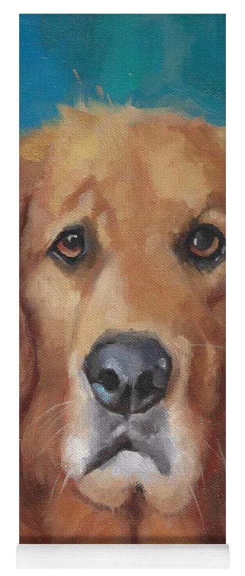 Dog Portraits Yoga Mat featuring the painting Stanley by Marlene Lee