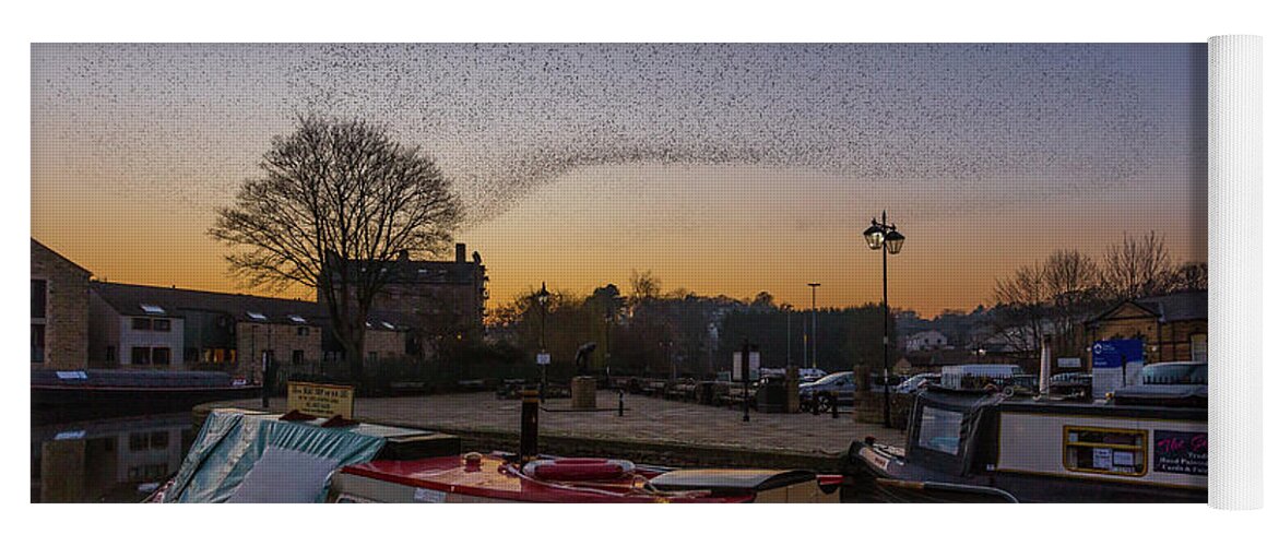 England Yoga Mat featuring the photograph Starling Murmurations by Tom Holmes Photography