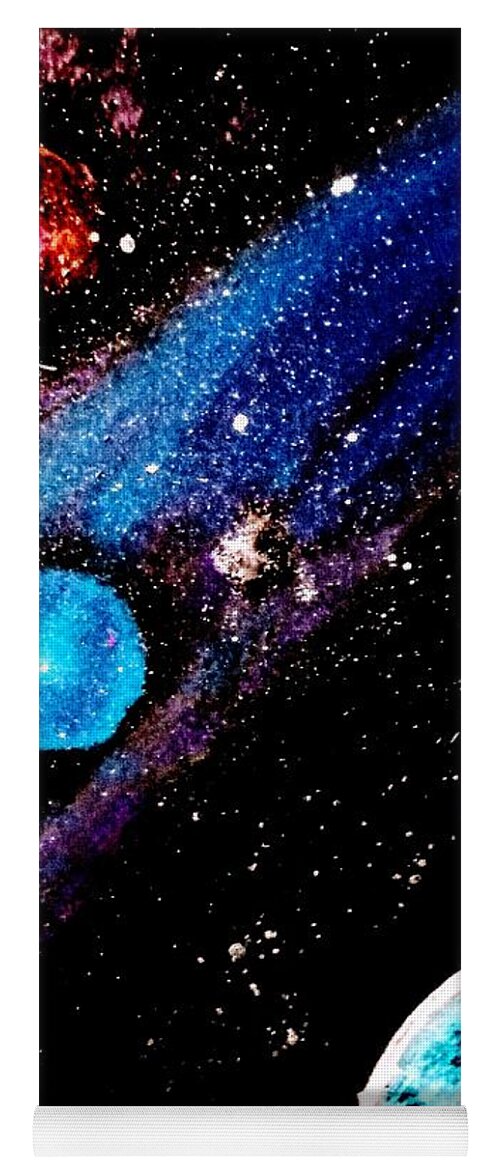 Stars Yoga Mat featuring the painting Starry Night by Anna Adams