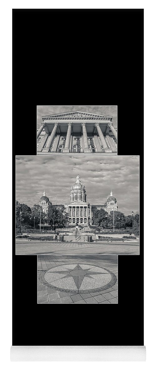 State Yoga Mat featuring the photograph State Capitol Des Moines Iowa by Darrell Foster