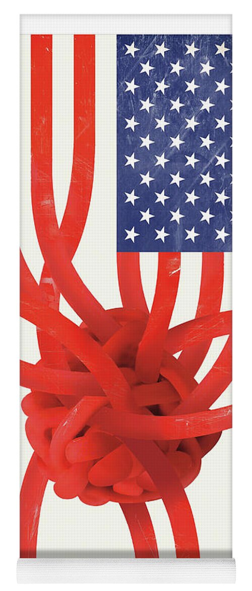 America Yoga Mat featuring the digital art State of the Union by Cap Pannell