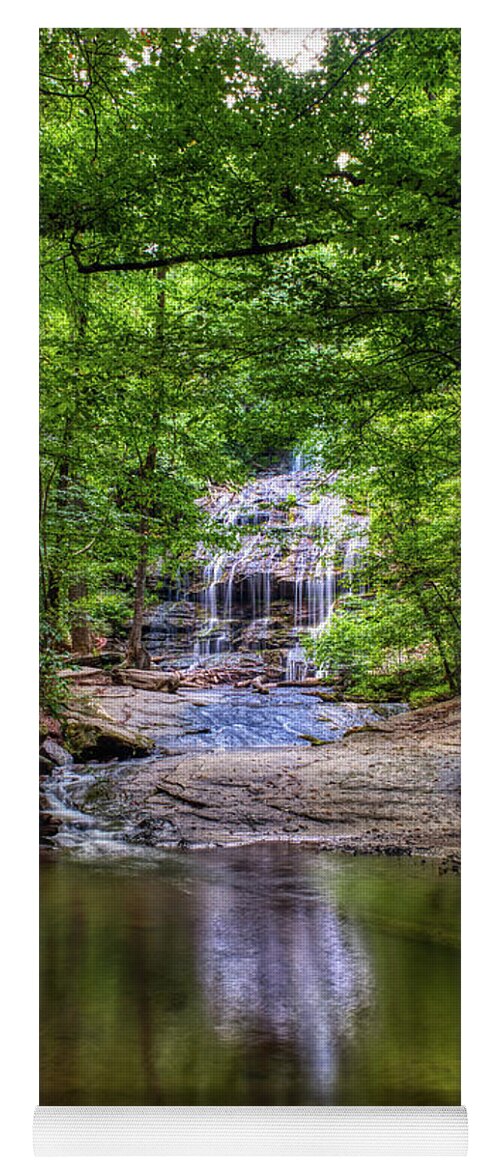 Waterfall Yoga Mat featuring the photograph Station Cove Waterfall by Amy Dundon